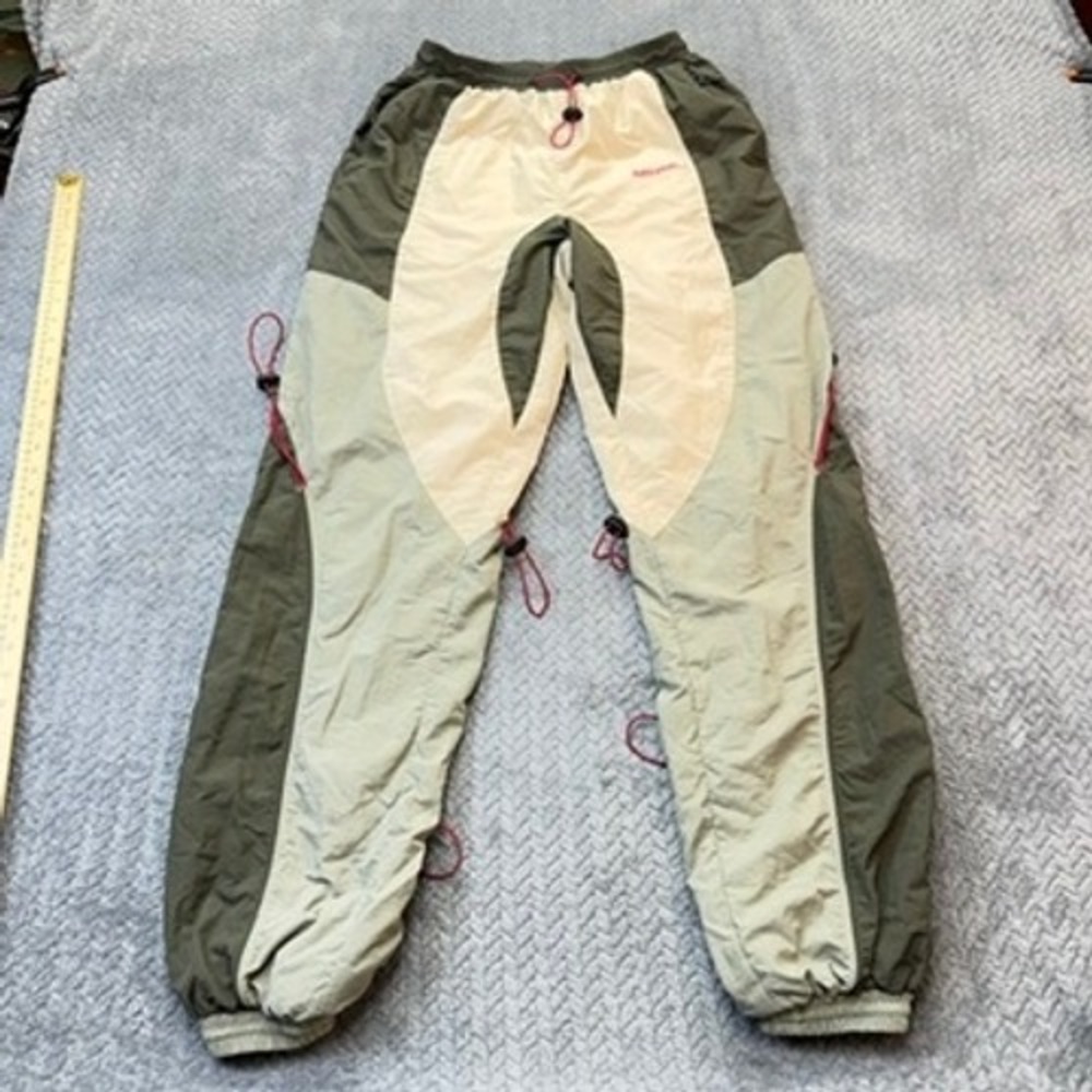 MNML Active Windbreaker Joggers Pants Mens Small Green Colorblock Bungee Utility